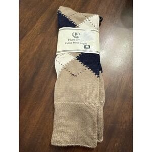Hunt Club Men's Cotton Blend Argyle Crew Socks Shoe Size 7.5-12